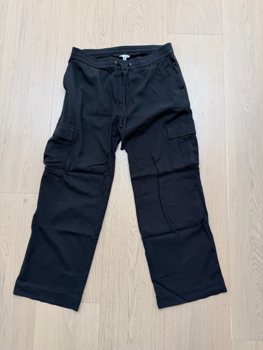 James Perse Soft twill wide leg pants Black size 4
